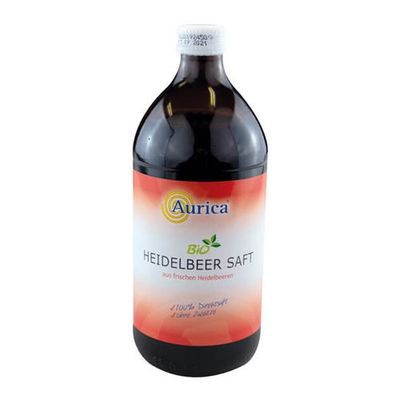 Aurica HEIDELBEER 100% Direktsaft Bio