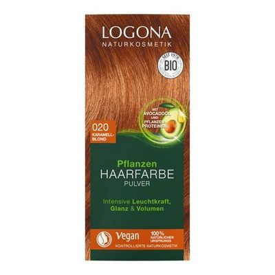 020 Pulver Logona — Haarfarbe Pflanzen karamellblond